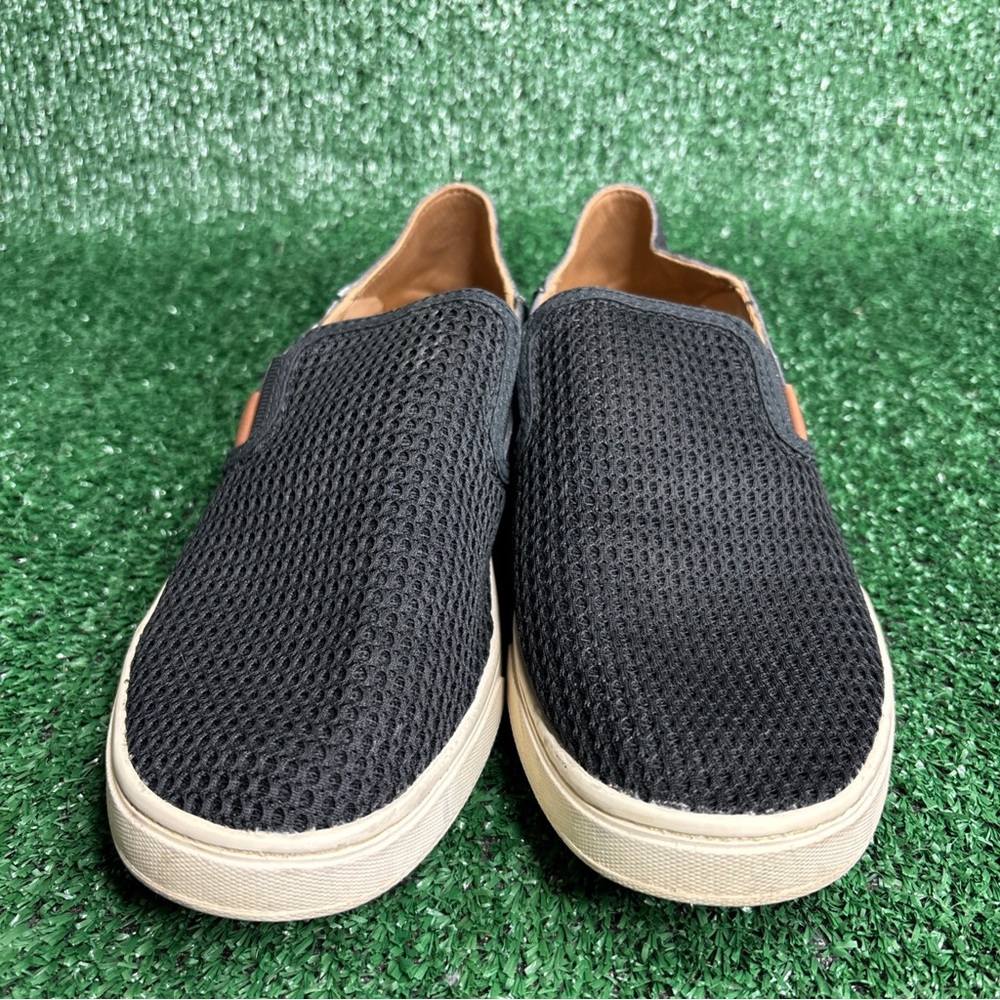OluKai Pehuea Womens Size 7.5 Black Mesh Slip On Casual Shoes Sneakers - Picture 2 of 12